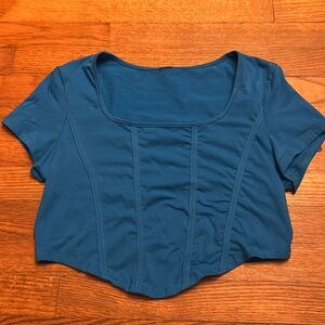 Blue crop top size large from shein